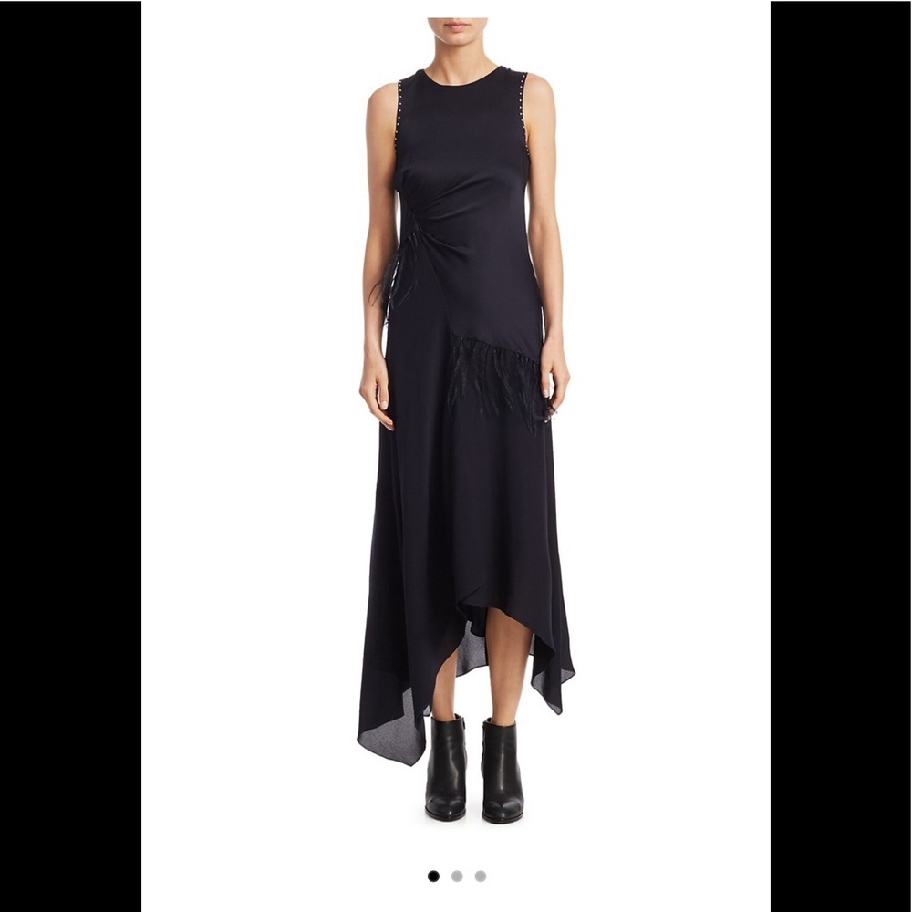 3.1 Philip lim black feather dress in size 4